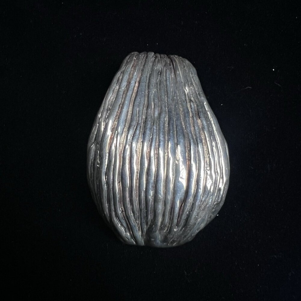 Vintage Or Paz Sterling Silver Statement Modernist 2.25" Long Pendant 17.6g